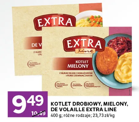 Kotlet drobiowy, mielony, de volaille Extra Line promocja w Stokrotka