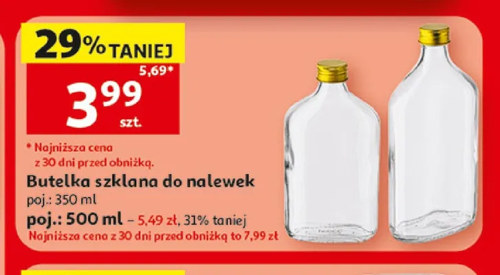 Butelka szklana do nalewek promocja w Auchan