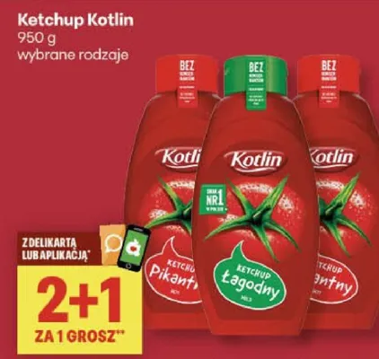 Ketchup Kotlin promocja w Delikatesy Centrum