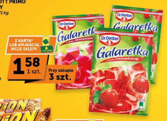 Galaretka o smaku truskawkowym Dr. Oetker promocja w Euro Sklep