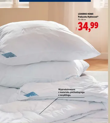 Poduszka Livarno Home Hydrocool 70x80 cm promocja w Lidl