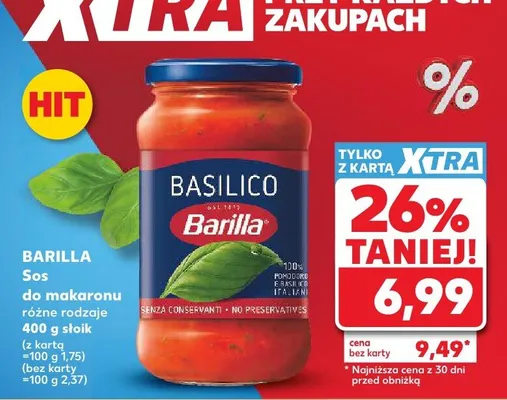 Sos do makaronu różne rodzaje Barilla promocja w Kaufland