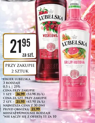 Likier Lubelska Grejpfrutowa promocja w Dino