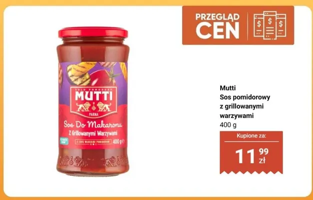 Sos pomidorowy z grillowanymi warzywami Mutti promocja w Biedronka