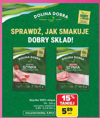 Szynka wędzona Dolina Dobra promocja w Carrefour