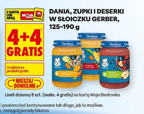 Dania, zupki i deserki w słoiczku promocja w Biedronka