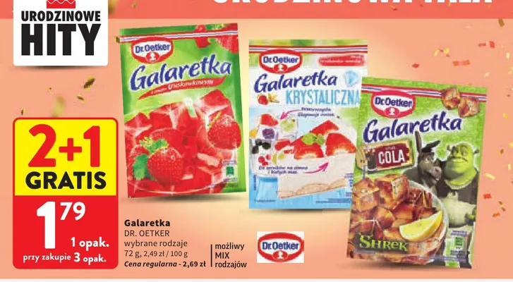Galaretka Cola Shrek Dr. Oetker promocja w Intermarche