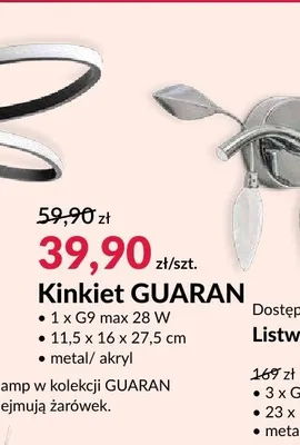 Kinkiet GUARAN promocja w Salony Agata