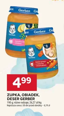 Zupka, obiadek, deser Gerber promocja w Stokrotka