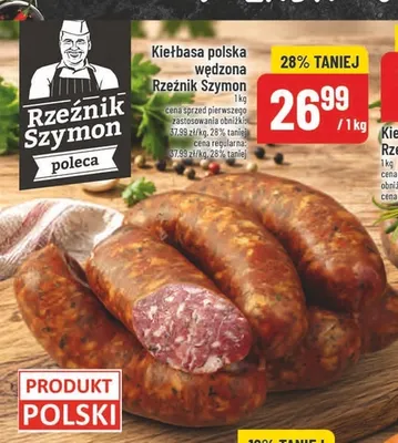 Kiełbasa polska wędzona Rzeźnik Szymon promocja w POLOmarket