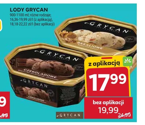 Lody bakaliowe Grycan promocja w Stokrotka