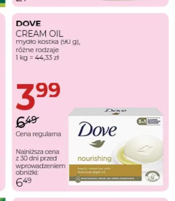 Mydło kostka Cream Oil Dove promocja w Drogerie Jawa