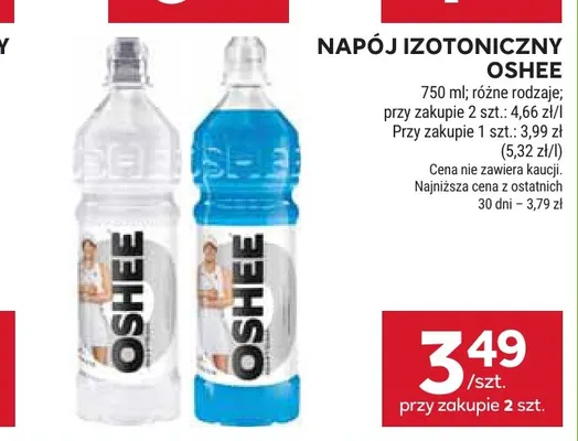 Napój izotoniczny Oshee promocja w Stokrotka