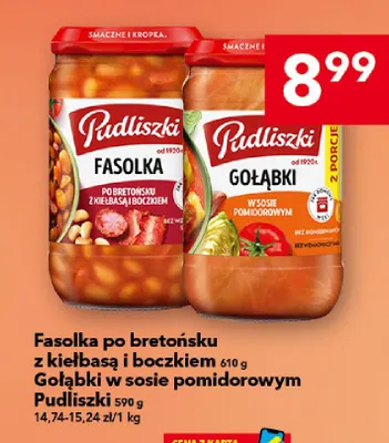 Fasolka po bretońsku z kiełbasą i boczkiem Pudliszki promocja w LEWIATAN