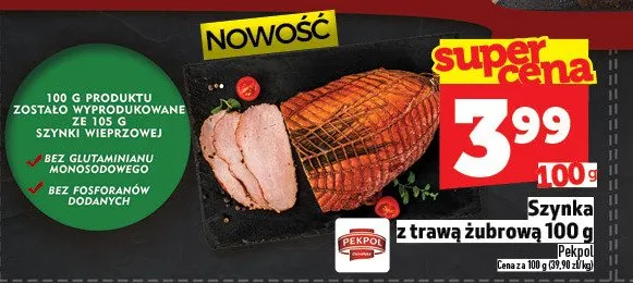 Szynka z trawą żubrową promocja w TOPAZ