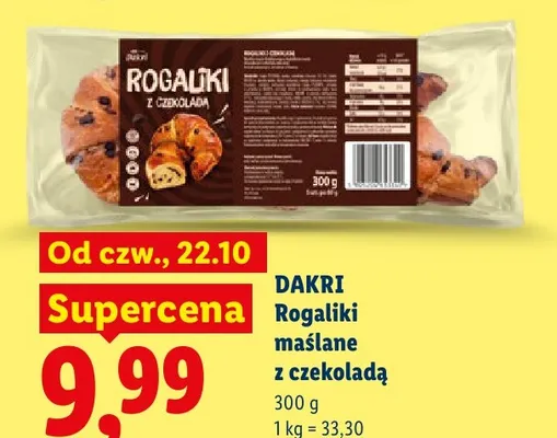Rogaliki maślane z czekoladą Dakri promocja w Lidl