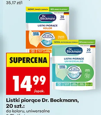 Listki piorące Dr. Beckmann uniwersalne promocja w Biedronka