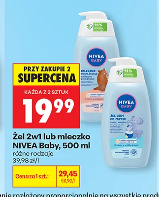 Żel 2w1 do mycia ciała i włosów NIVEA Baby promocja w Biedronka