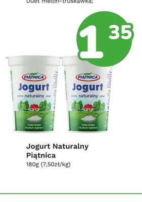 Jogurt naturalny Auchan promocja w Limonka
