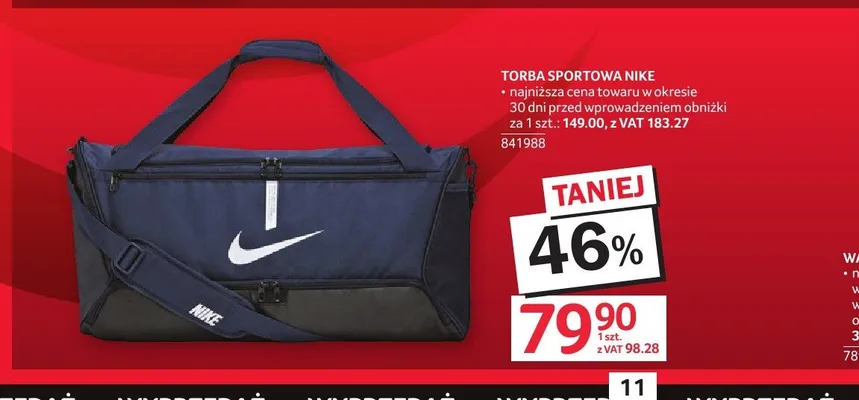Torba sportowa Nike promocja w Selgros