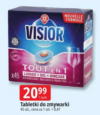 Tabletki do zmywarki Visior Tout En 1 promocja w Leclerc