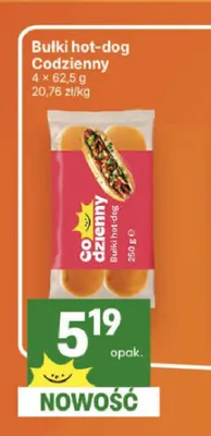 Bułki hot-dog Codzienny promocja w Delikatesy Centrum