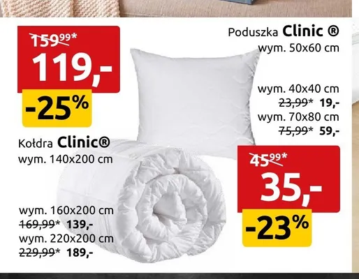 Poduszka Clinic 50x60 cm promocja w Black Red White