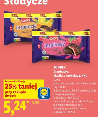Ciastka z czekoladą Inspiracje, XXL pomarańcza promocja w Lidl