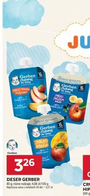 Deser Gerber 80g różne rodzaje promocja w Stokrotka