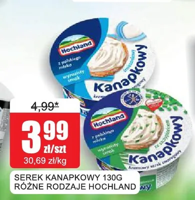 Serek kanapkowy Hochland ze szczypiorkiem promocja w Bingo