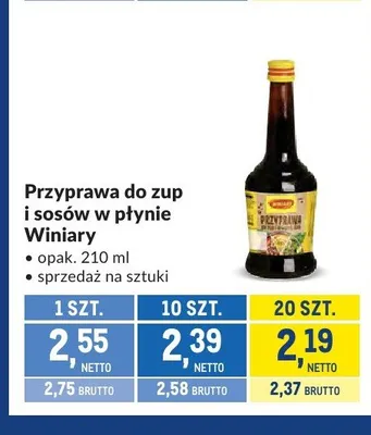 Przyprawa do zup i sosów w płynie Winiary promocja w Makro