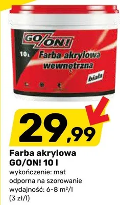 Farba akrylowa wewnętrzna mat promocja w Bricomarche