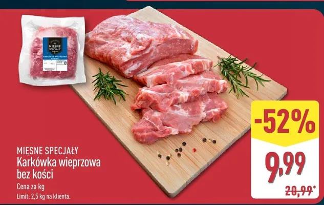 Karkówka wieprzowa bez kości Mięsne Specjały promocja w Aldi