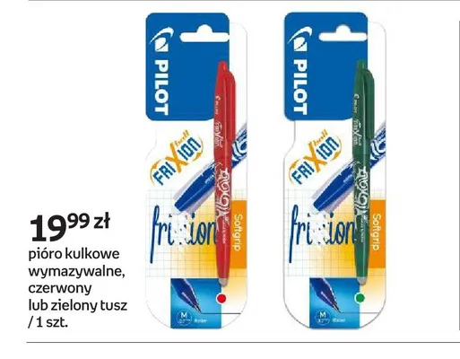 Pióro kulkowe wymazywalne Pilot Frixion czerwony tusz promocja w Empik