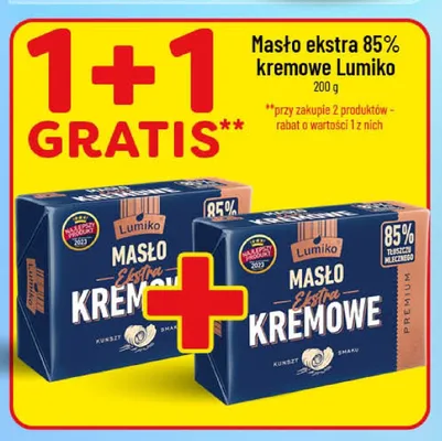 Masło ekstra 85% kremowe Lumiko promocja w POLOmarket