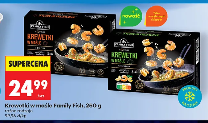 Krewetki w maśle z papryką Family Fish promocja w Biedronka