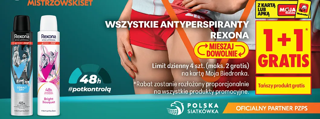 Antyperspirant Rexona Bright Bouquet promocja w Biedronka