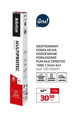 Dedykowany podkład na ogrzewanie podłogowe Pum Multiprotec 1000 1,5 mm 3w1 Arbiton promocja w Komfort