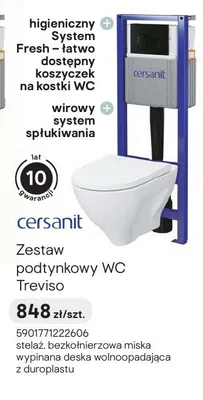Zestaw podtynkowy WC Cersanit Treviso promocja w Castorama