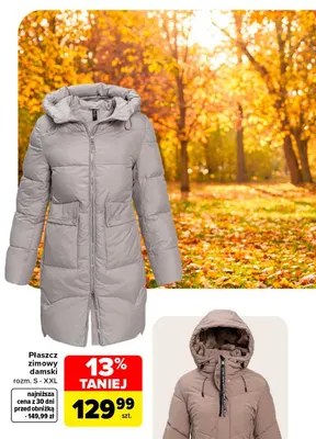 Płaszcz zimowy damski promocja w Carrefour