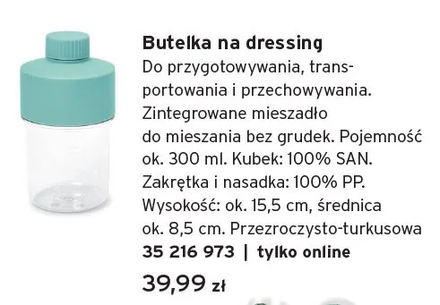 Butelka na dressing promocja w Tchibo