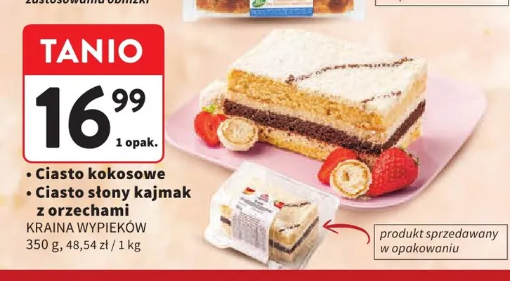 Ciasto słony kajmak z orzechami Kraina Wypieków promocja w Intermarche