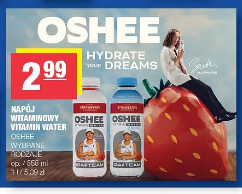 Napój witaminowy Oshee Vitamin Water Strawberry & Lemon promocja w SPAR