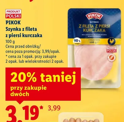 Szynka z fileta z piersi kurczaka promocja w Lidl