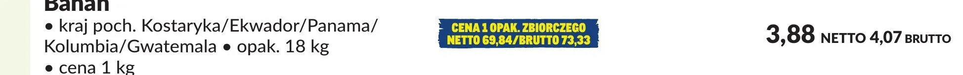 Banany promocja w Makro