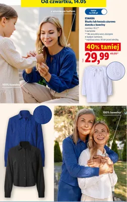 Koszula ażurowa damska z bawełny Esmara promocja w Lidl