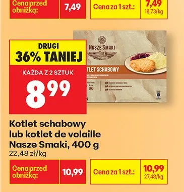 Kotlet schabowy lub kotlet de volaille promocja w Biedronka