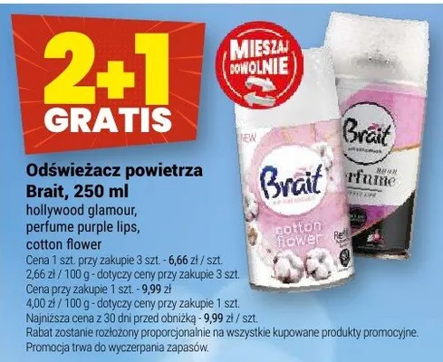 Odświeżacz powietrza Brait perfume purple lips promocja w Twój Market