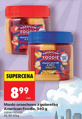 Masło orzechowe z galaretką American Foodie Strawberry promocja w Biedronka