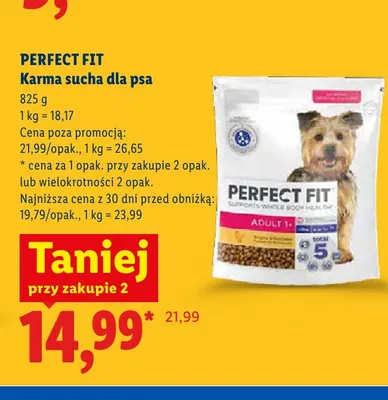 Karma sucha dla psa Perfect Fit Adult 1 promocja w Lidl